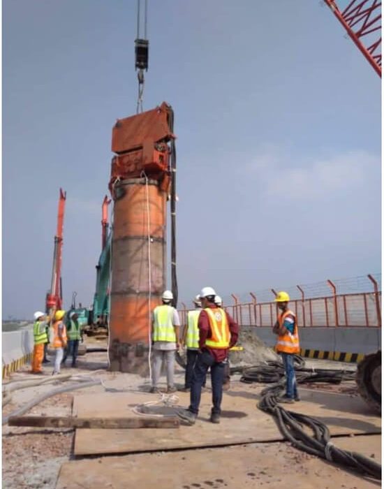 Casing Pile Driving Work at Metro Rail Project as a sub-contractor for Tekken-Abdul Monem JV (CP-5)