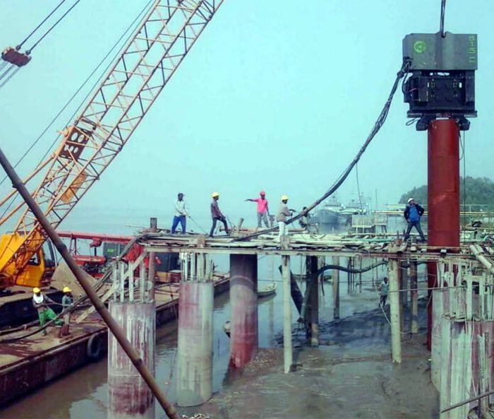 Sheet Pile and Pipe Driving Work at Rampal Project as a sub-contract work